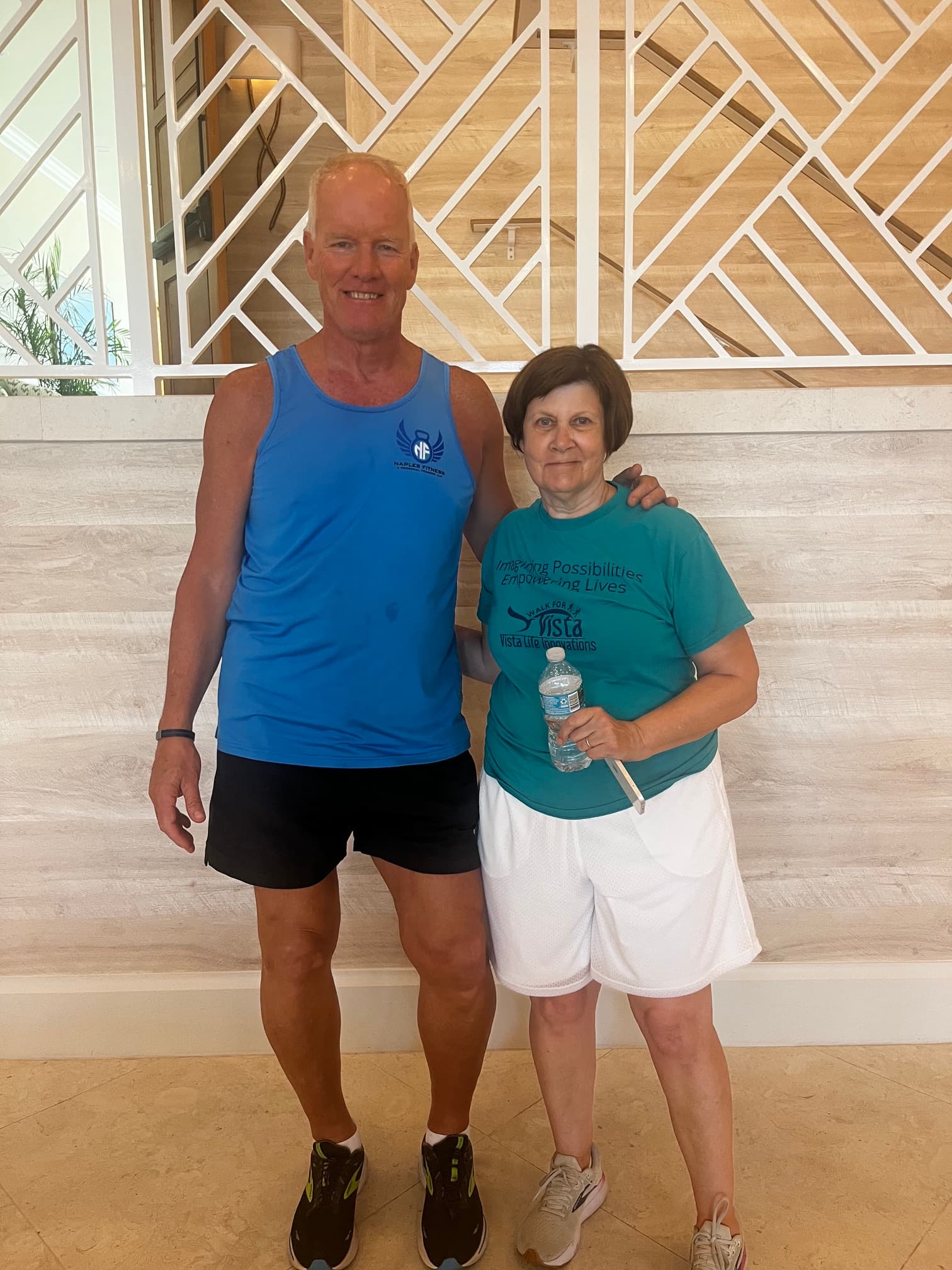 Coach Bruce with a client